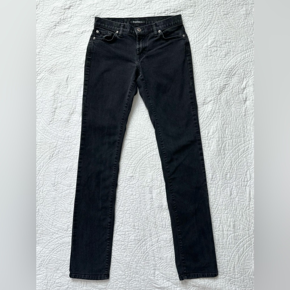 David Kahn Black Jeans Slim Straight Leg Denim Style 3742 Size 27